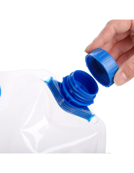 AVLA 6 Bolsas Plegables de Agua 5.7L Plástico Claro Camping