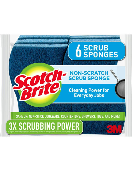 Escobilla de Cocina Scotch-Brite con Dispensador de Jabón y 6 Esponjas