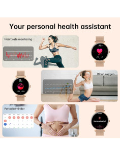 Reloj Inteligente Lefitus Oro Rosa 1.27" HD Fitness IP68 2