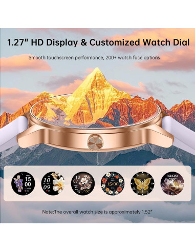 Reloj Inteligente Lefitus Oro Rosa 1.27" HD Fitness IP68