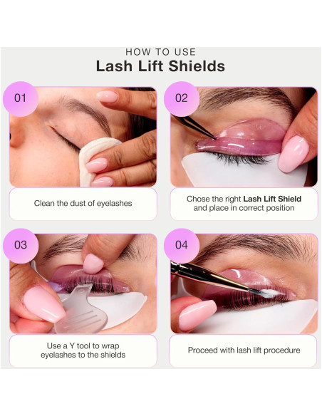 Elevadores de Pestañas Curacoro 14 Piezas Silicona Reutilizables