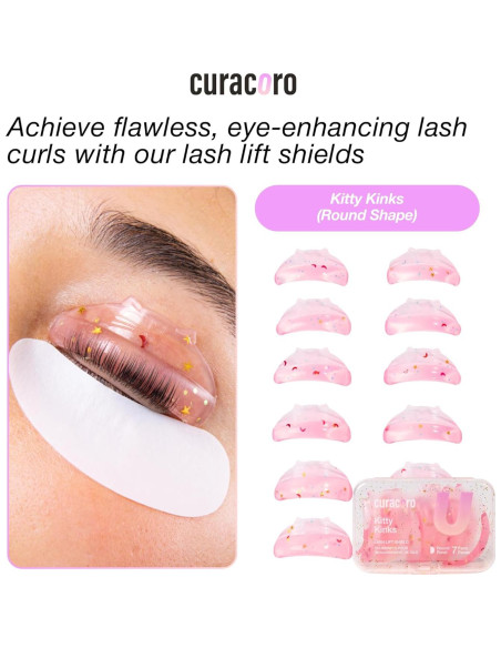 Elevadores de Pestañas Curacoro 14 Piezas Silicona Reutilizables