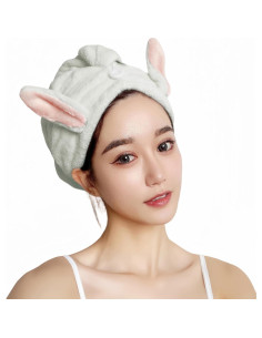 Toalla de Microfibra para Cabello Genérica 2PC Verde Absorbente 2