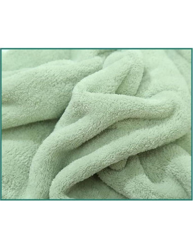 Toalla de Microfibra para Cabello Genérica 2PC Verde Absorbente