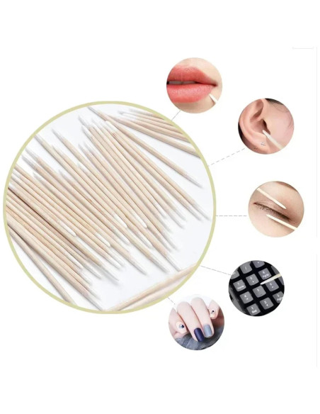 Hisopos de Algodón Desechables Doble Cara Genérico 9x7cm