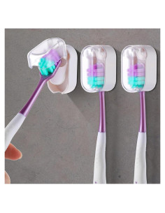 Soporte de Cepillo de Dientes de Pared Ymapinc 3 Piezas Blanco