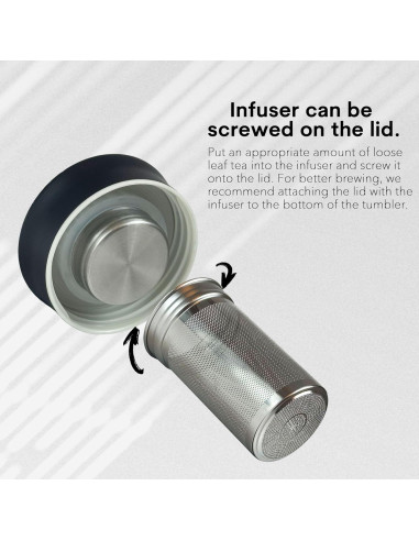 Botella de Té Xaeiglas 400ml con Infusor Acero Inoxidable