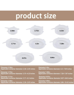 6 Tapas de Silicona Estirables Zisqerts 9.53 cm Reutilizables 2