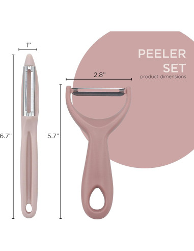 Conjunto de Peladores de Verduras Social Chef 2 Piezas Acero Inoxidable