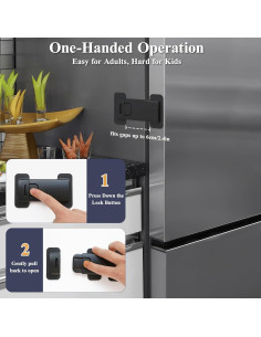Candado de Seguridad para Refrigerador Uhimooi Negro 1 Unidad 2