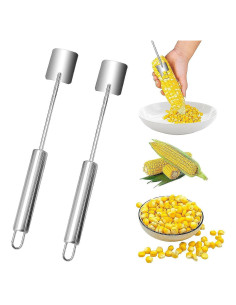 Pelador de Maíz MOYAWSDGN Acero Inoxidable 2 Pcs Ergonómico