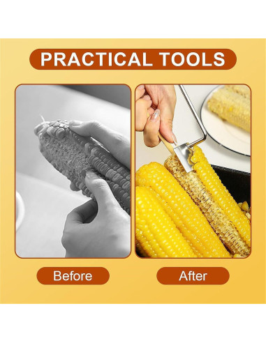 Pelador de Maíz MOYAWSDGN Acero Inoxidable 2 Pcs Ergonómico