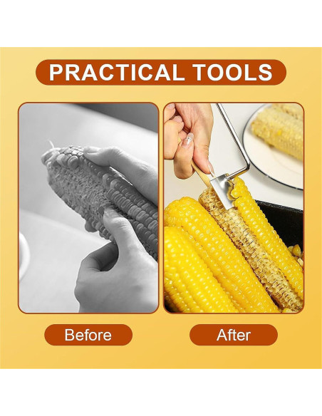 Pelador de Maíz MOYAWSDGN Acero Inoxidable 2 Pcs Ergonómico