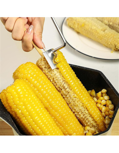 Pelador de Maíz MOYAWSDGN Acero Inoxidable 2 Pcs Ergonómico