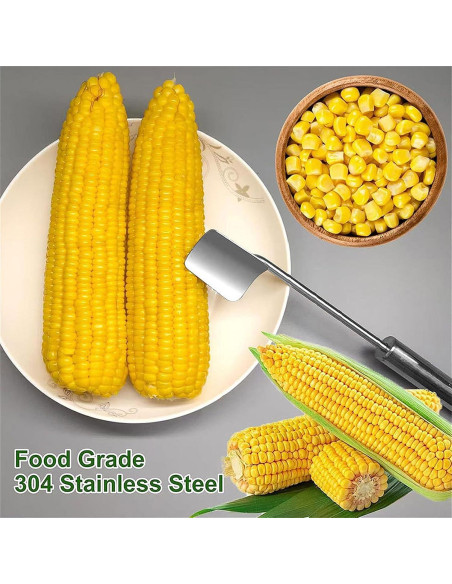 Pelador de Maíz MOYAWSDGN Acero Inoxidable 2 Pcs Ergonómico