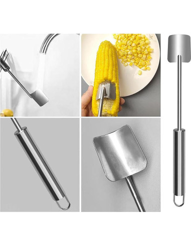 Pelador de Maíz MOYAWSDGN Acero Inoxidable 2 Pcs Ergonómico