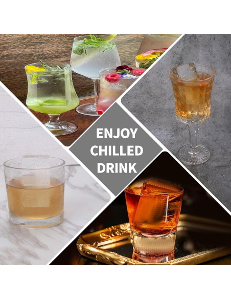 Bandejas de Hielo Grande BECOKIT Silicona 2Pack 16.5x10.7cm