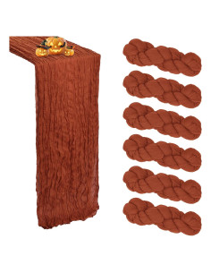 Paquete de 6 Caminos de Mesa Terracota 10 Pies RestfulGlow