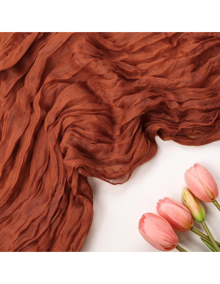 Paquete de 6 Caminos de Mesa Terracota 10 Pies RestfulGlow