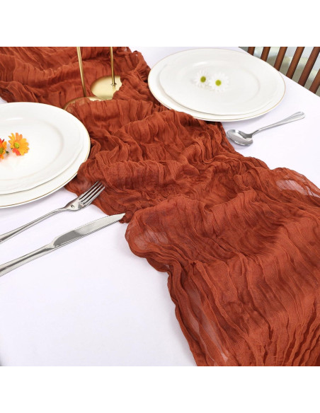 Paquete de 6 Caminos de Mesa Terracota 10 Pies RestfulGlow