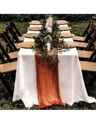 Paquete de 6 Caminos de Mesa Terracota 10 Pies RestfulGlow