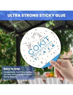 Pads de Pegamento COKIT para Trampas de Insectos 12 Unidades 10.9 cm 2