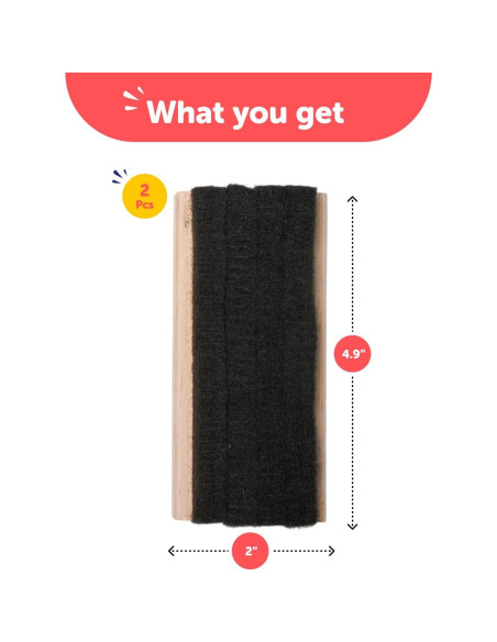 Borrador de Pizarra Kedudes 2 Paquete 12.45 cm Fieltro Premium