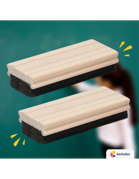 Borrador de Pizarra Kedudes 2 Paquete 12.45 cm Fieltro Premium