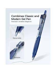 Paquete de 12 bolígrafos de gel STAGEEK azul 0.5mm 2