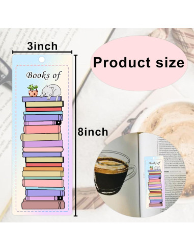 Marcadores de Libros Doble Cara Pop Resin 50 Piezas 20.32 cm