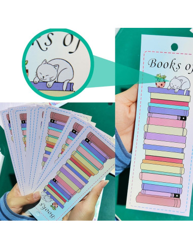 Marcadores de Libros Doble Cara Pop Resin 50 Piezas 20.32 cm