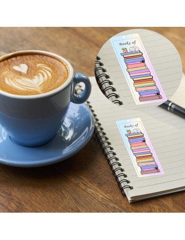 Marcadores de Libros Doble Cara Pop Resin 50 Piezas 20.32 cm