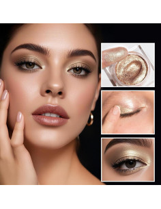 Sombra de Ojos en Crema Ecofavor Champán 10g - Brillo Hidratante 2