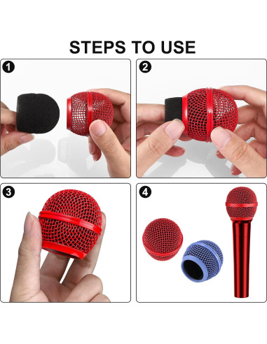 Rejillas de Micrófono Facmogu Beta58A - 4 Piezas Multicolor