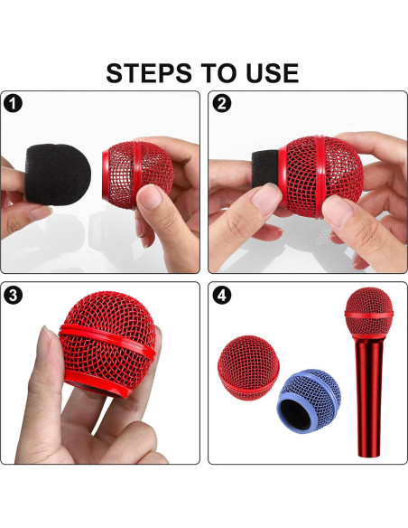 Rejillas de Micrófono Facmogu Beta58A - 4 Piezas Multicolor