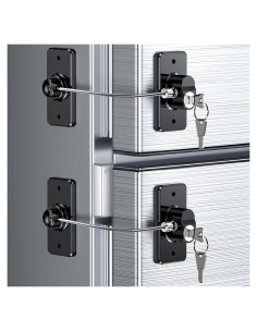 Cerradura de Refrigerador WILNIRY 2 Paquete Negra Autoadhesiva