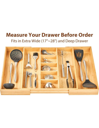 Organizador de Cajón Expandible Umilife para Utensilios 43-71 cm