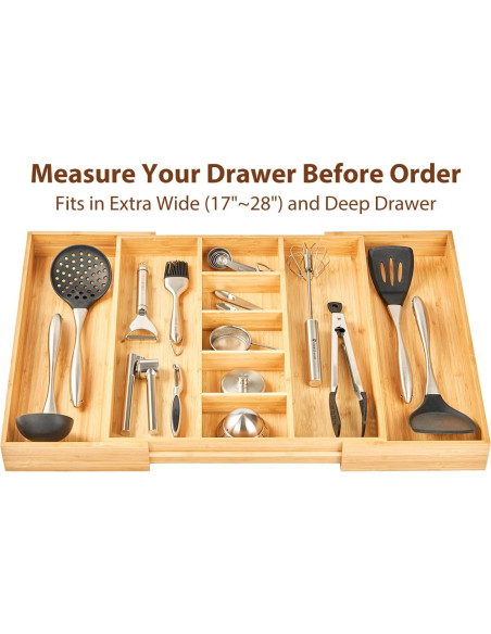 Organizador de Cajón Expandible Umilife para Utensilios 43-71 cm