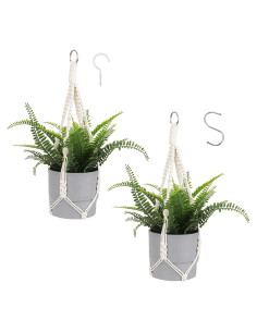 Colgadores de Plantas de Macramé Piriuuo 50 cm 2 Piezas