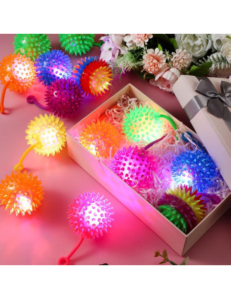 Gejoy 50 Pelotas LED Iluminadas Antiestrés 6.5 cm Multicolor