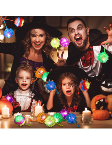 Gejoy 50 Pelotas LED Iluminadas Antiestrés 6.5 cm Multicolor