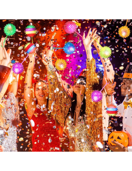 Gejoy 50 Pelotas LED Iluminadas Antiestrés 6.5 cm Multicolor