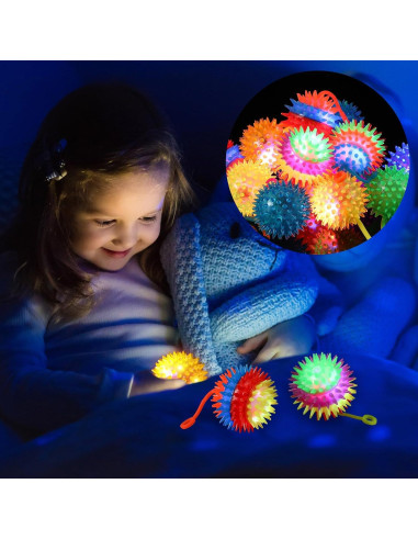Gejoy 50 Pelotas LED Iluminadas Antiestrés 6.5 cm Multicolor