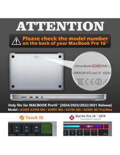 Estuche SEYMAC para MacBook Pro 16" 2021-2024, Negro 2