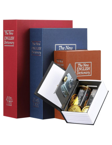 Caja Falsa de Libro Weysat 4 Paquetes Seguridad Metal 26.4cm