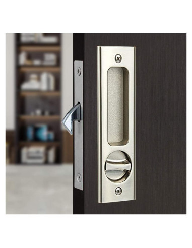 Cerradura de Puerta Corredera Gifsin con Llave Plateada 160mm