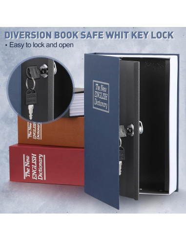 Caja Falsa de Libro Weysat 4 Paquetes Seguridad Metal 26.4cm