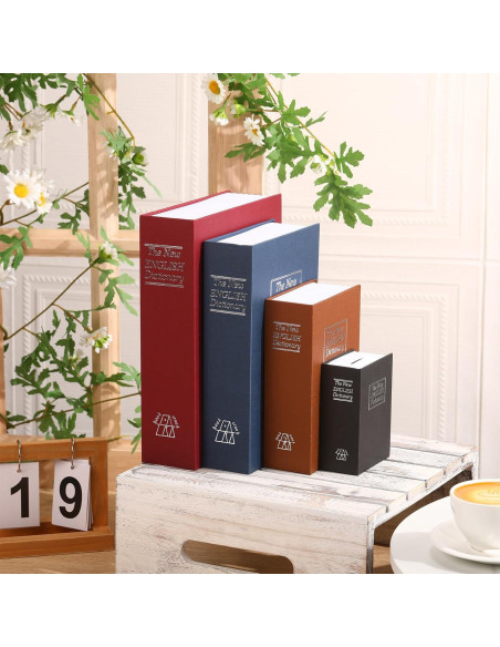 Caja Falsa de Libro Weysat 4 Paquetes Seguridad Metal 26.4cm