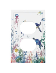 Cubierta de Interruptor Decorativa IHSOURGNITNEM 1 Gang Dúplex Azul