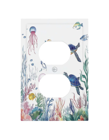 Cubierta de Interruptor Decorativa IHSOURGNITNEM 1 Gang Dúplex Azul